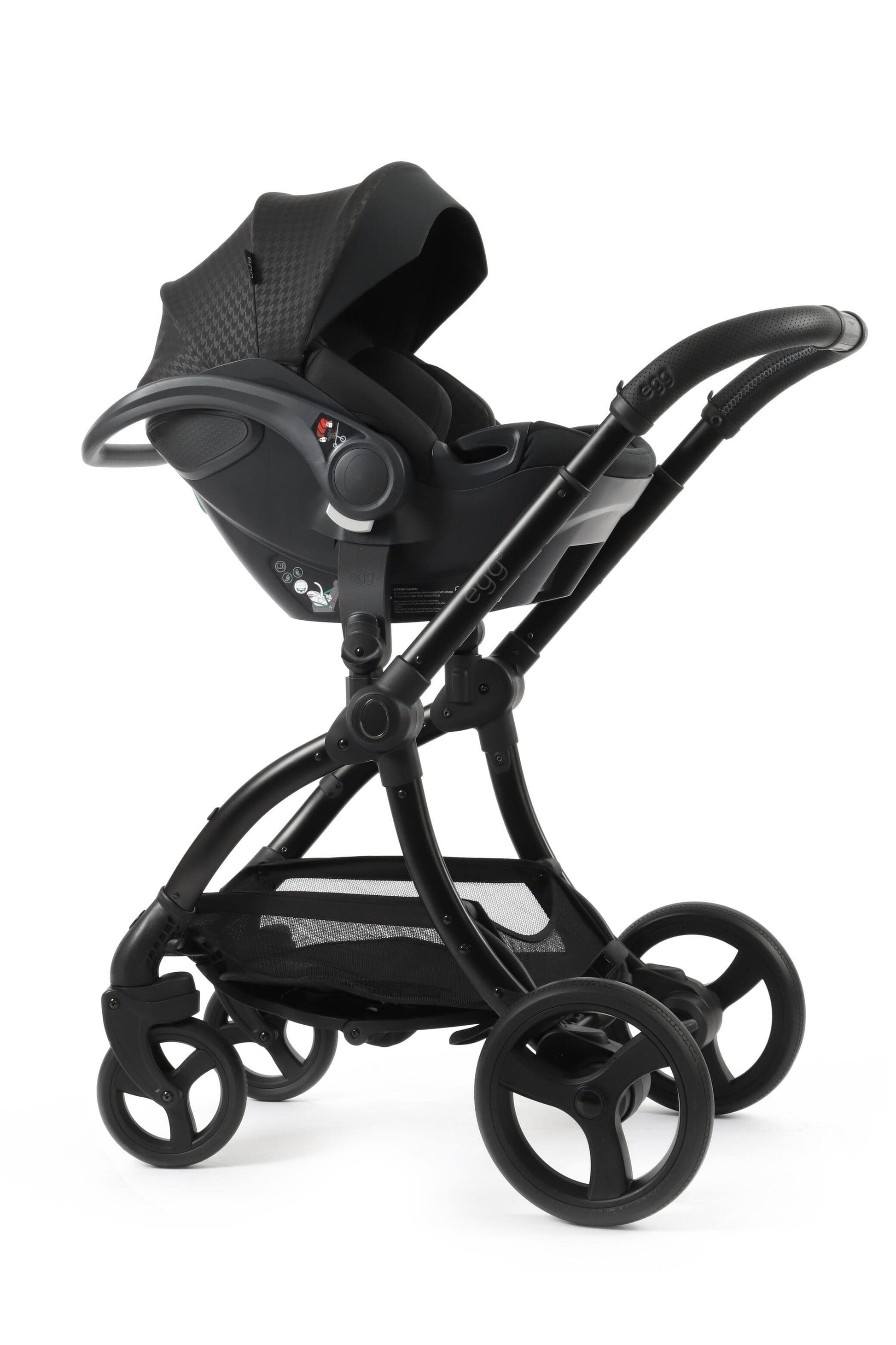 Egg3® Houndstooth Black Special Edition Luxury Stroller Bundle - 8 Piece Bundle Egg