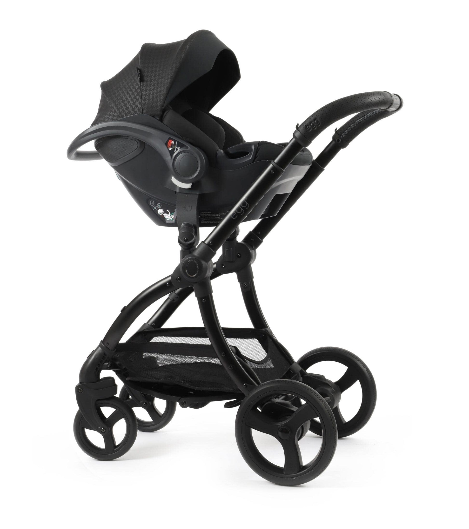 Egg3® Houndstooth Black Special Edition Luxury Stroller Bundle - 8 Piece Bundle Egg