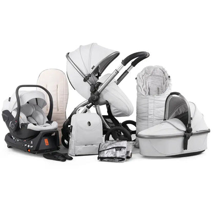 Egg3® Houndstooth Silver Special Edition Luxury Stroller Bundle - 8 Piece Bundle Egg