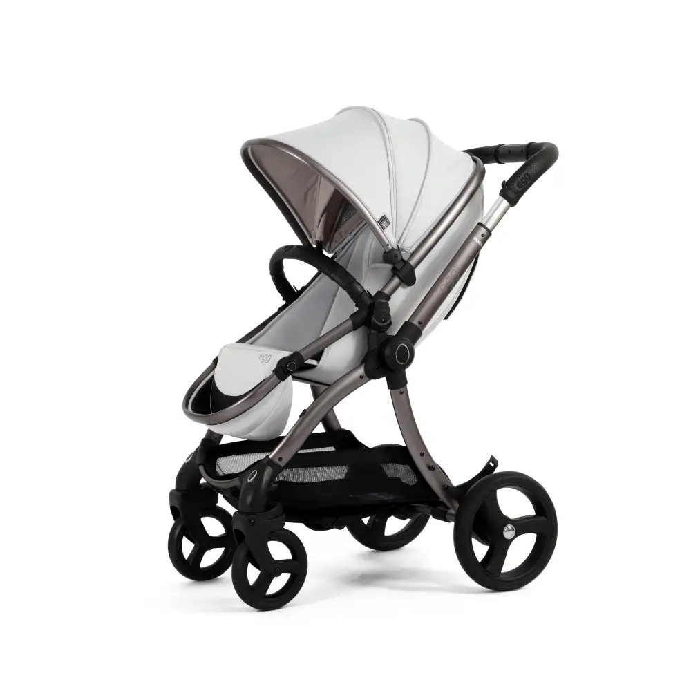 Egg3® Houndstooth Silver Special Edition Luxury Stroller Bundle - 8 Piece Bundle Egg