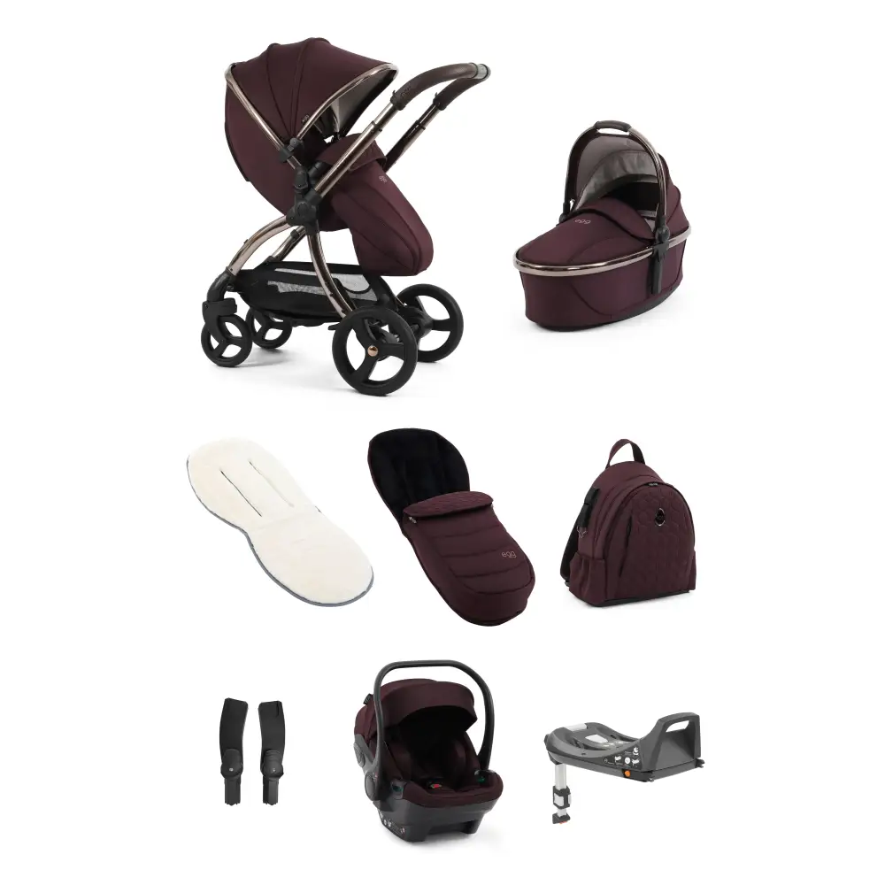 Egg3® Mulberry Luxury Stroller Bundle - 8 Piece Bundle Egg