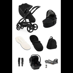 Egg3® Panther Black Luxury Stroller Bundle - 8 Piece Bundle