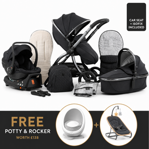 Egg3® Carbonite Luxury Stroller Bundle - 8 Piece Bundle