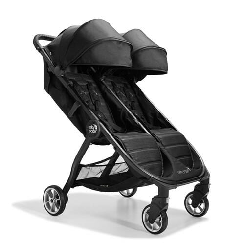 Baby Jogger Ex Display - Baby Jogger City Tour 2 Double Stroller - Pitch Black with Carrycot