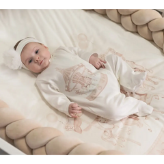 First Baby Luxury Carousel Baby Grow - Beige