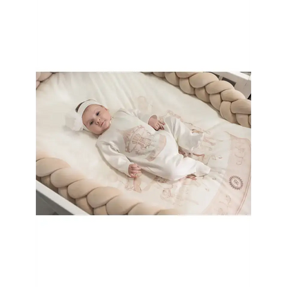 First Baby Luxury Carousel Baby Grow - Beige