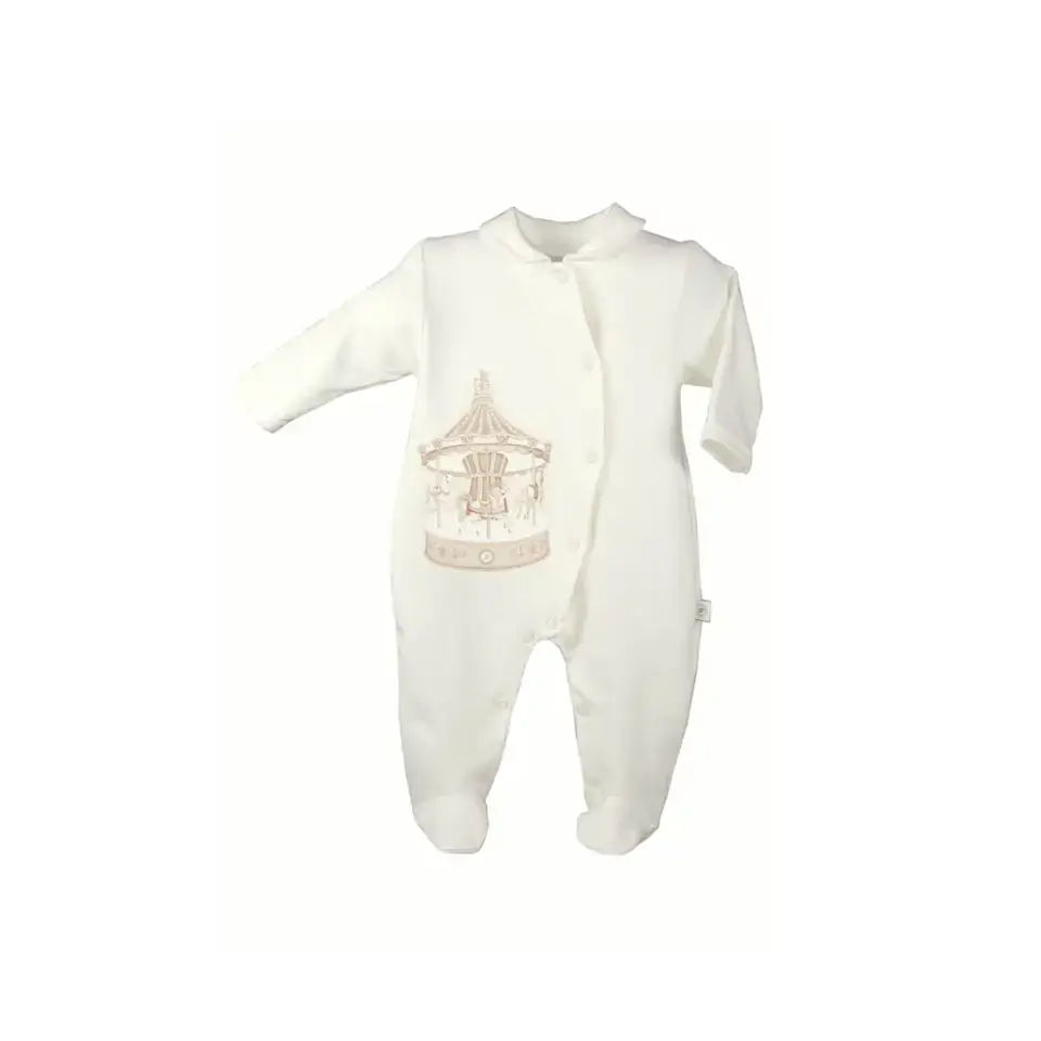 First Baby Luxury Carousel Baby Grow - Beige