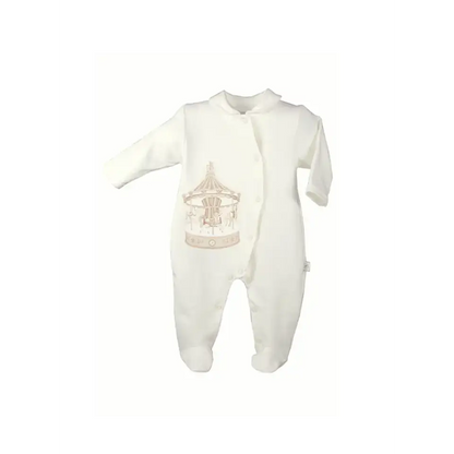 First Baby Luxury Carousel Baby Grow - Beige