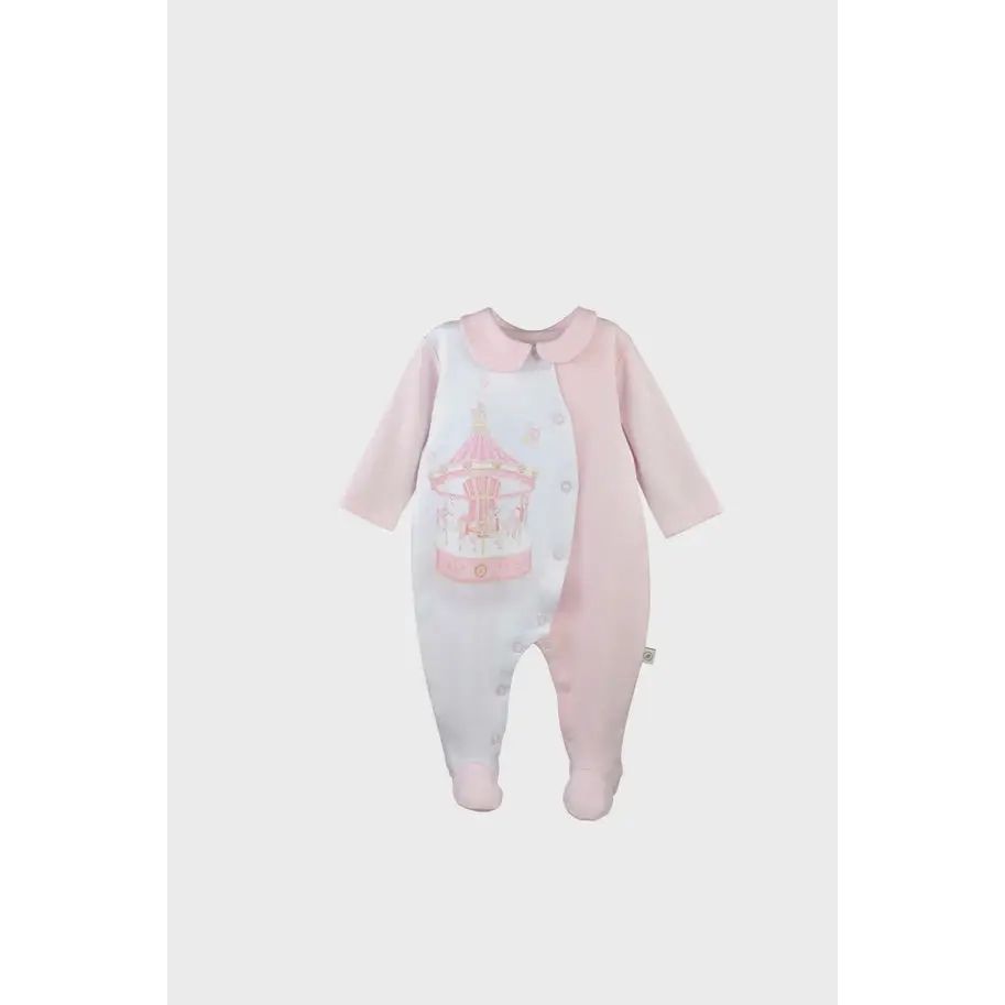 First Baby Luxury Carousel Baby Grow - Pink