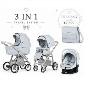 Bebecar Ip-Op Baby Blue 3 in 1 Travel System