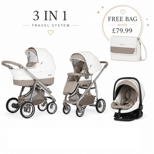 Bebecar Ip-Op Iced Mocha 3 in 1 Travel System - New 2026 Colour