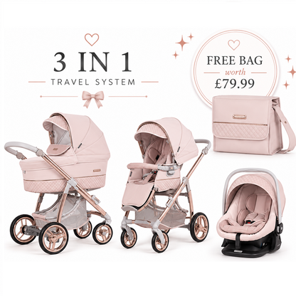 Bebecar Ip-Op Rose Blush 3 in 1 Travel System