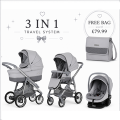 Bebecar Ip-Op Pewter 3 in 1 Travel System