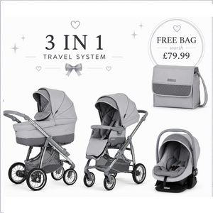 Bebecar Ip-Op Pewter 3 in 1 Travel System