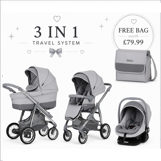 Bebecar Ip-Op Pewter 3 in 1 Travel System