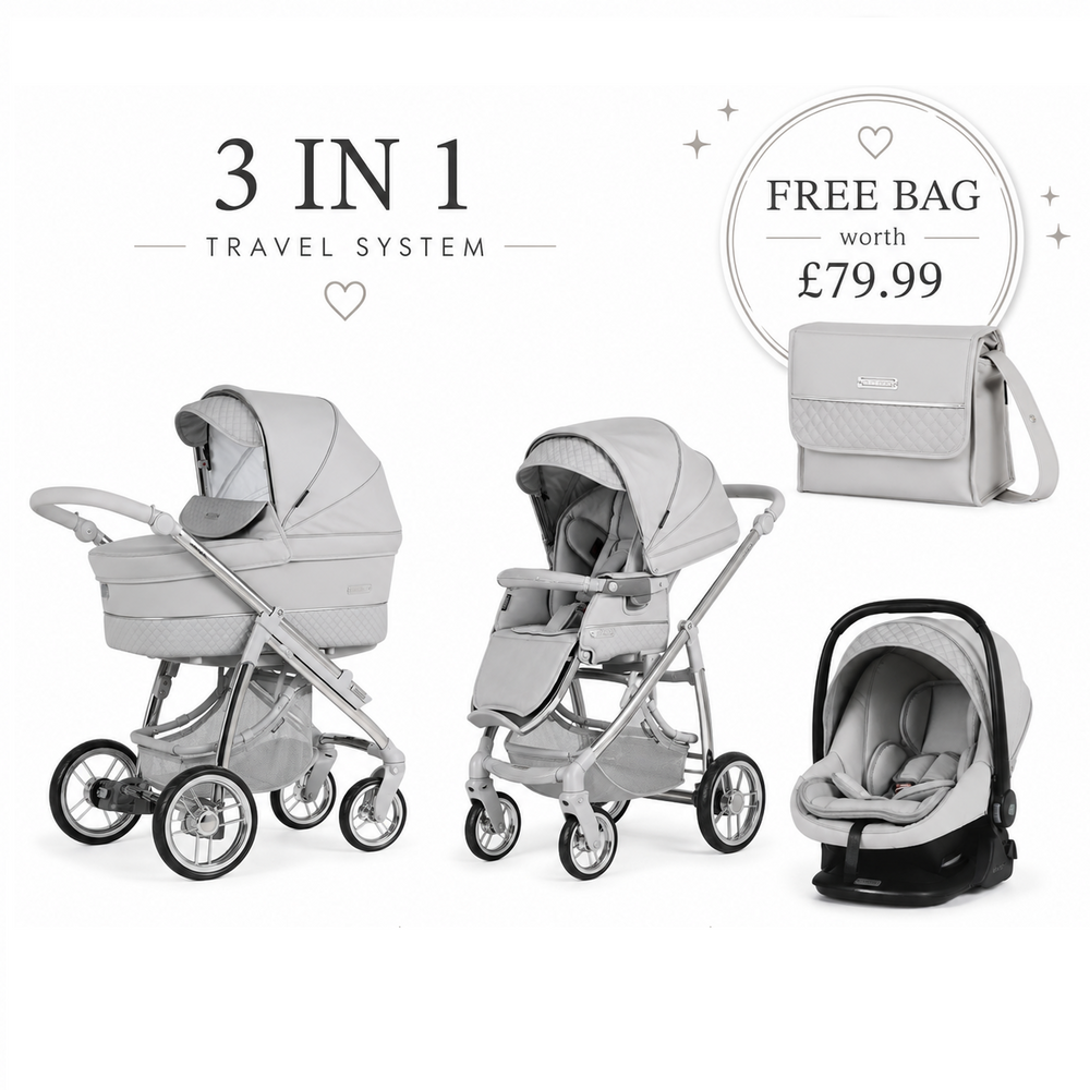 Bebecar Ip-Op Polished Pebble 3 in 1 Travel System