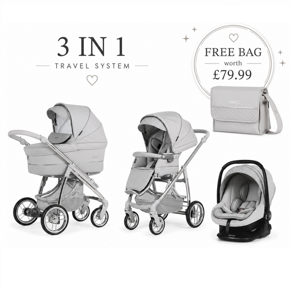Bebecar Ip-Op Polished Pebble 3 in 1 Travel System