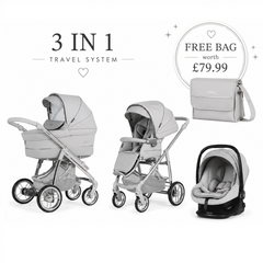 Bebecar Ip-Op Polished Pebble 3 in 1 Travel System