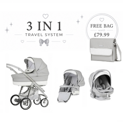 Bebecar Ip-Op Silver Grey 3 in 1 Travel System