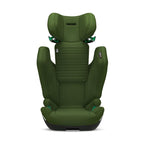 Recaro AXION 1 in Epic Green, front view with the headrest raised above the side wings.