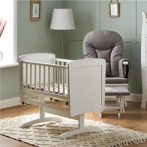 Gliding Crib in White  Obaby   