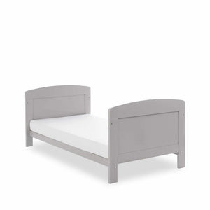 Grace Cot Bed, Cot Top Changer + Fibre Mattress - Warm Grey Obaby