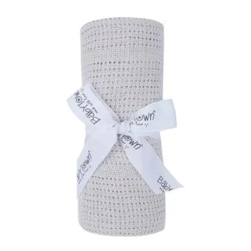 Grey cellular baby blanket General Baby Town   