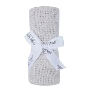 Grey cellular baby blanket General Baby Town   
