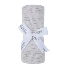 Grey cellular baby blanket