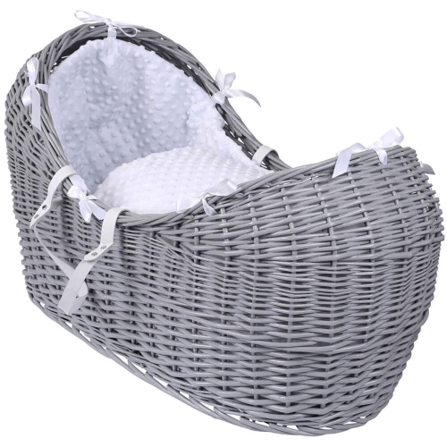 Grey Noah Pod with White Dimple Fabric  Clair De Lune   