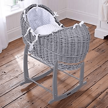 Grey Noah Pod with White Dimple Fabric  Clair De Lune   