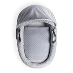 Grey Wicker Baby Moses Basket in Grey Dimple By Clair De Lune  Clair De Lune   