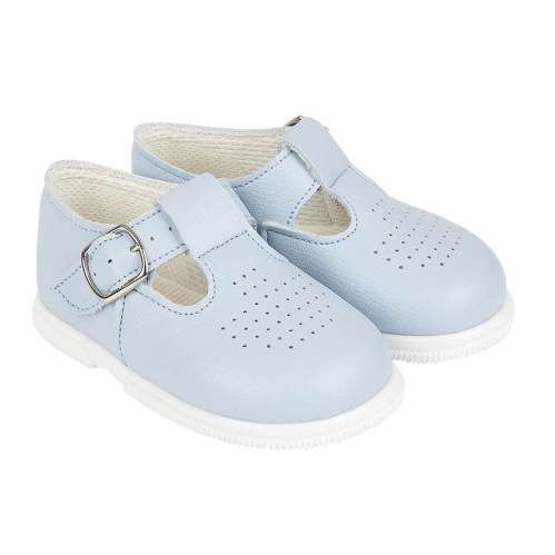 Hard soled Baypod sky blue T bar shoes  Baypods Uk infant 6  
