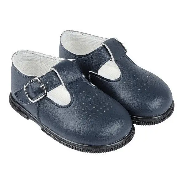 Hard Soled Navy Matt Baby Shoes - BayPods General Baypods