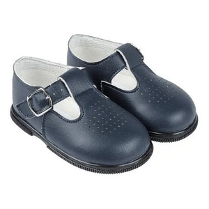 Hard Soled Navy Matt Baby Shoes - BayPods General Baypods