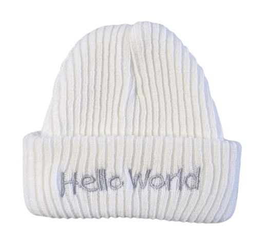 Hello World Knitted Baby Hat General Baby Boutique UK   