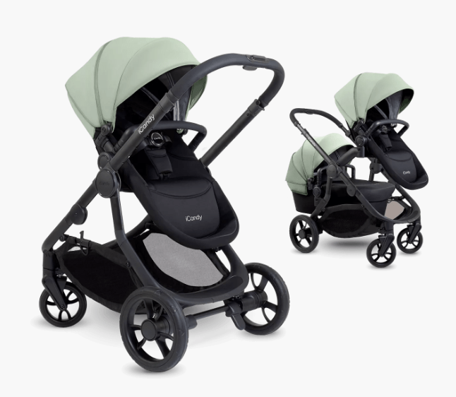 iCandy Orange 4 Double Pushchair Bundle Pistachio Baby Boutique UK