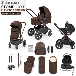 Ickle Bubba Stomp Elements Edition 15 Piece Pram Bundle - Chestnut