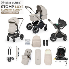 Ickle Bubba Stomp Elements Edition 15 Piece Pram Bundle - Moonbeam