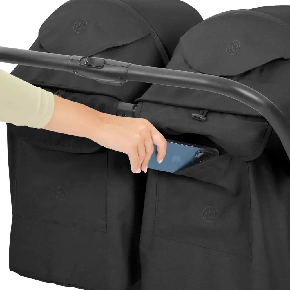 Ickle Bubba Aries Auto Fold Double Stroller – Graphite Grey