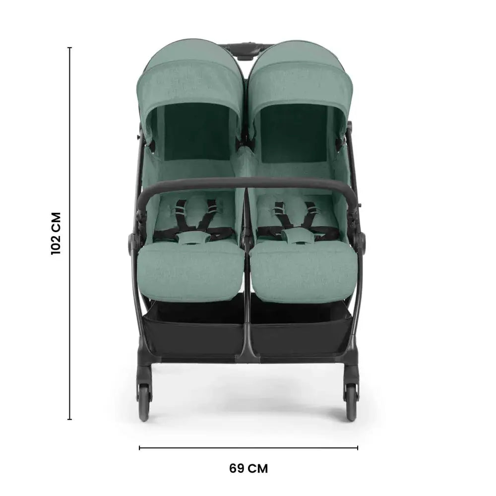 Ickle Bubba Aries Auto Fold Double Stroller – Sage Green