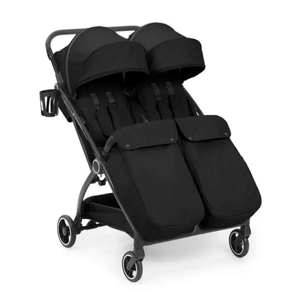 Ickle Bubba Aries Auto Fold Max Double Stroller – Black