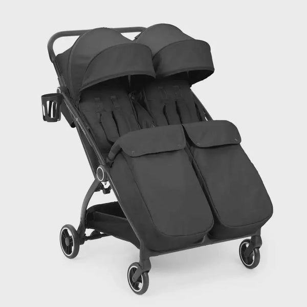 Ickle Bubba Aries Auto Fold Max Double Stroller – Graphite Grey