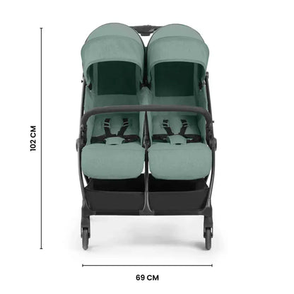Ickle Bubba Aries Auto Fold Double Stroller – Sage Green