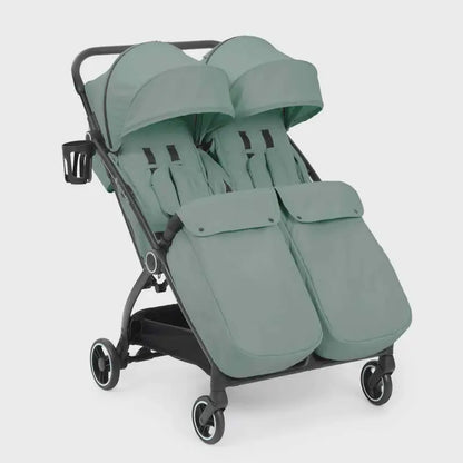 Ickle Bubba Aries Auto Fold Max Double Stroller –Sage Green
