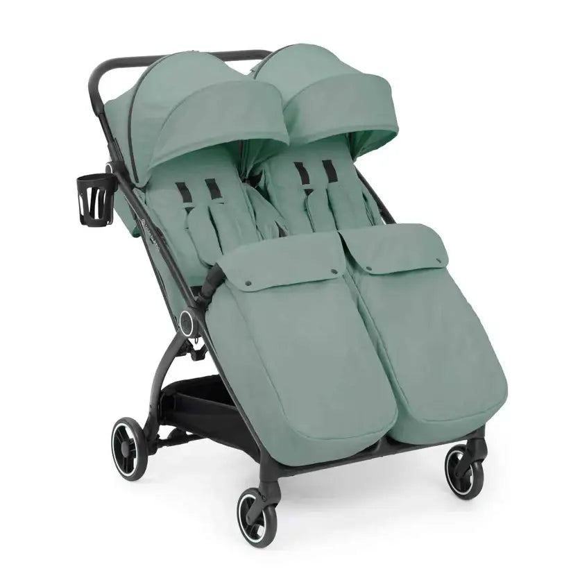 Ickle Bubba Aries Auto Fold Max Double Stroller –Sage Green