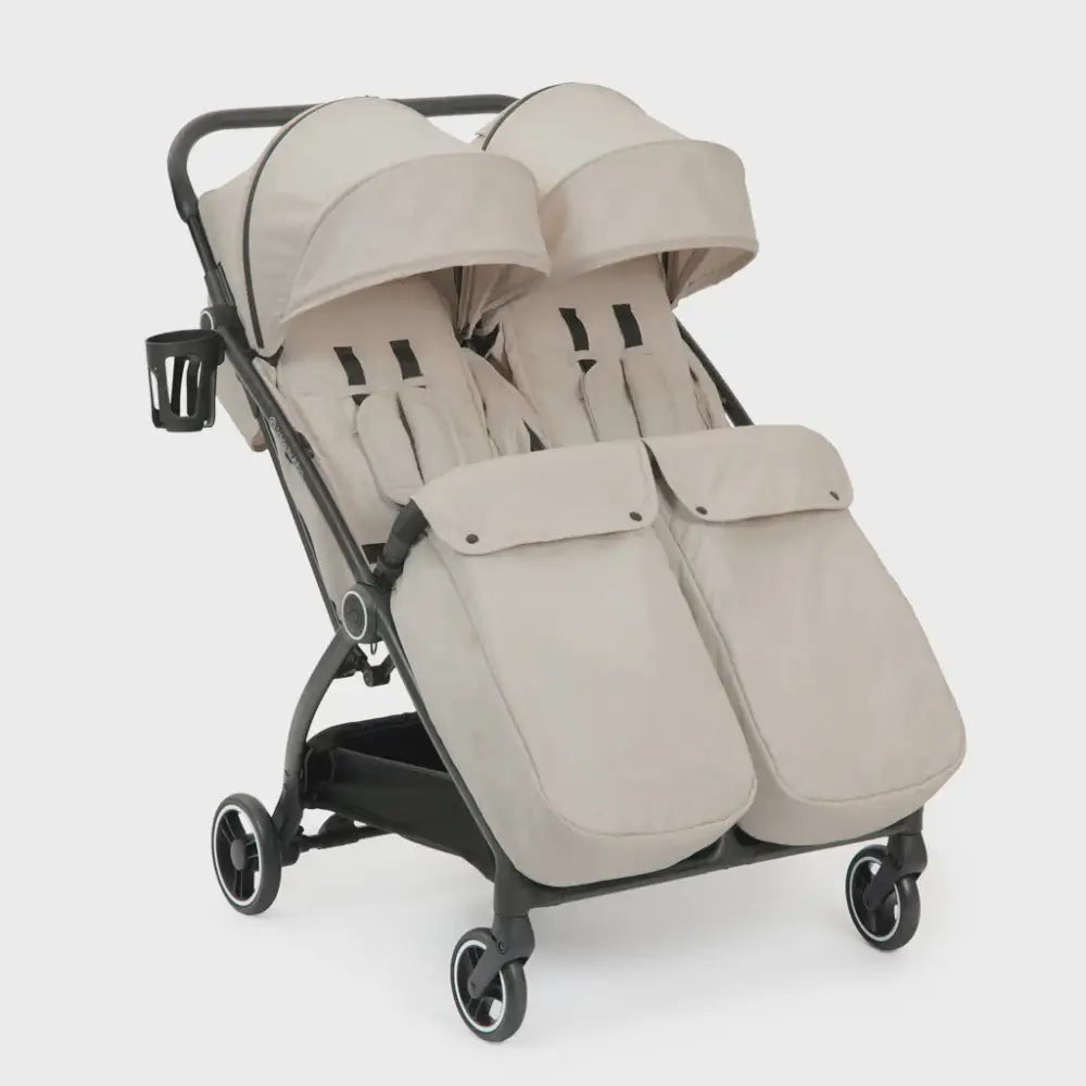 Ickle Bubba Aries Auto Fold Max Double Stroller – Stone