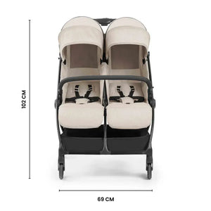 Ickle Bubba Aries Auto Fold Double Stroller – Stone