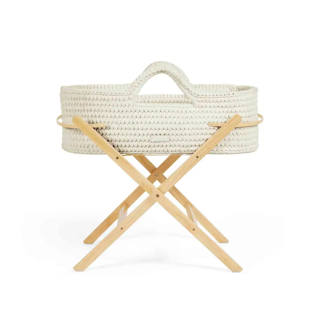 Ickle Bubba Nova Moses Basket & Stand - Cream Cloud