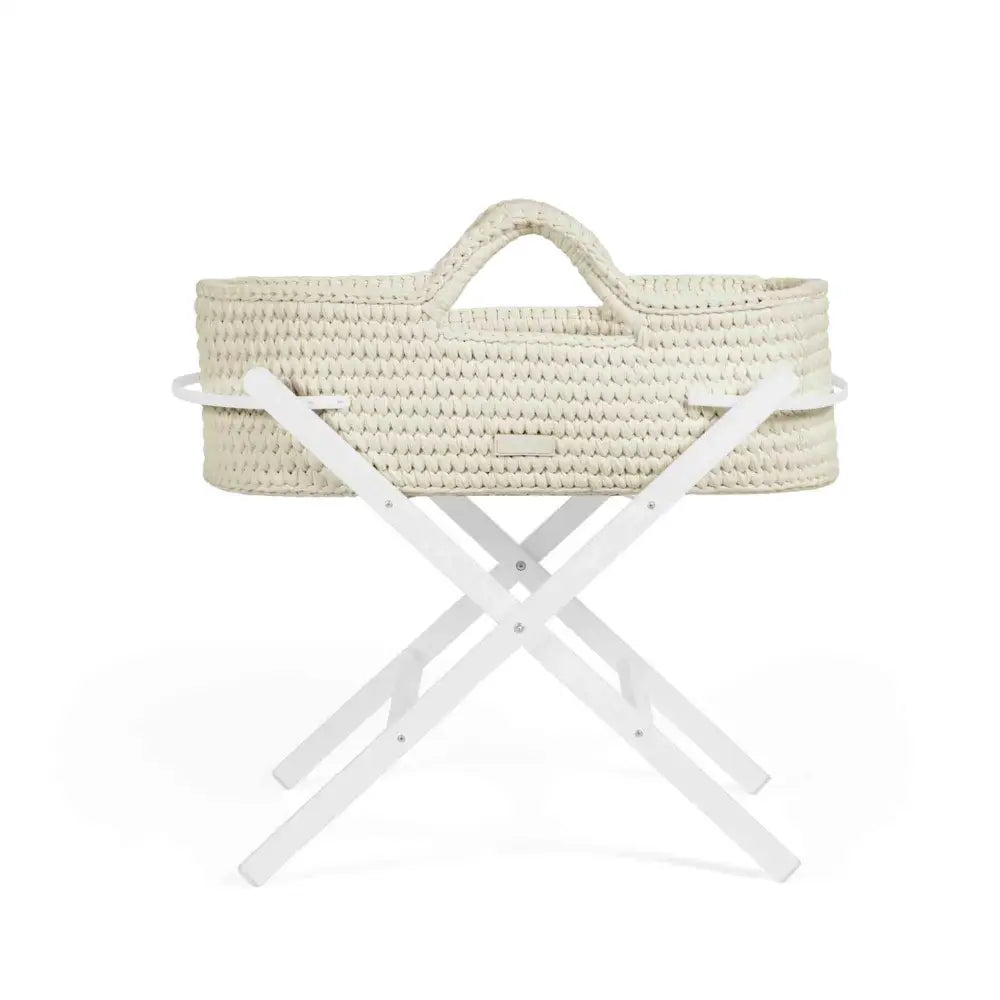 Ickle Bubba Nova Moses Basket & Stand - Cream Cloud